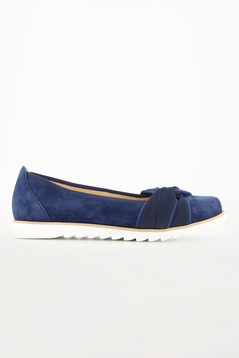 Ballerinas, Zierknoten, Velours, Weite H