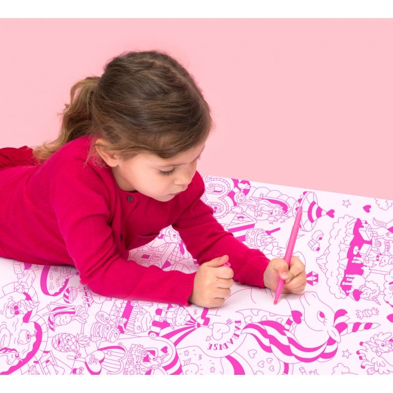 Poster géant Licorne à colorier  Omy