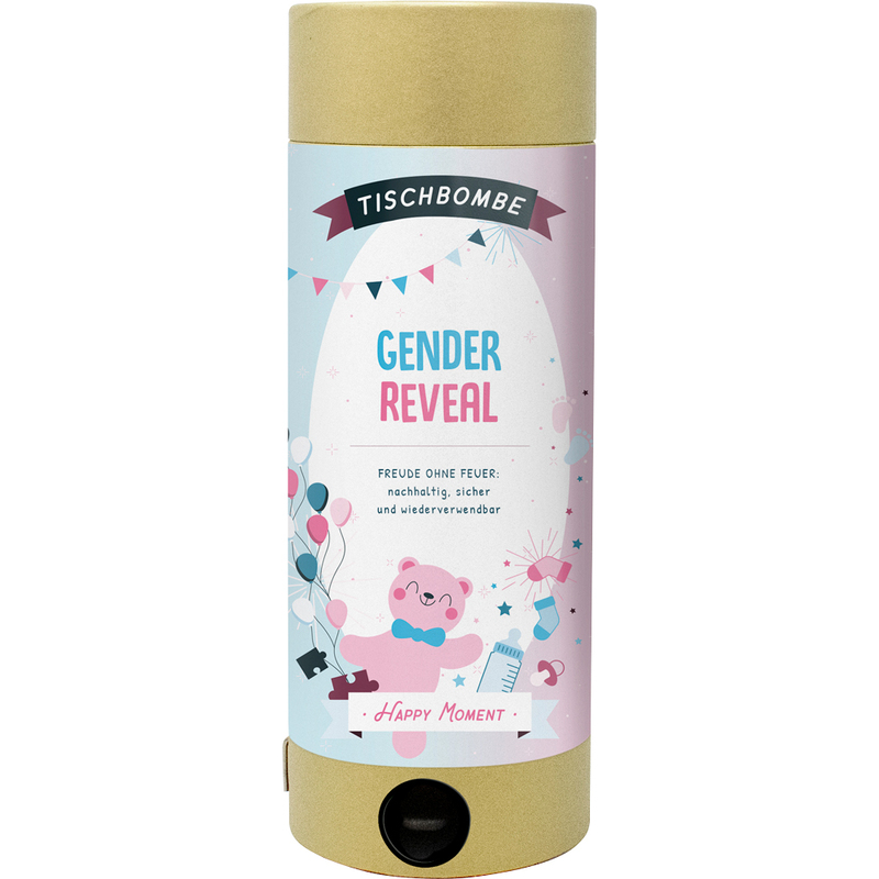 Artoz Tischbombe Gender reveal Girl, wiederverwendbar