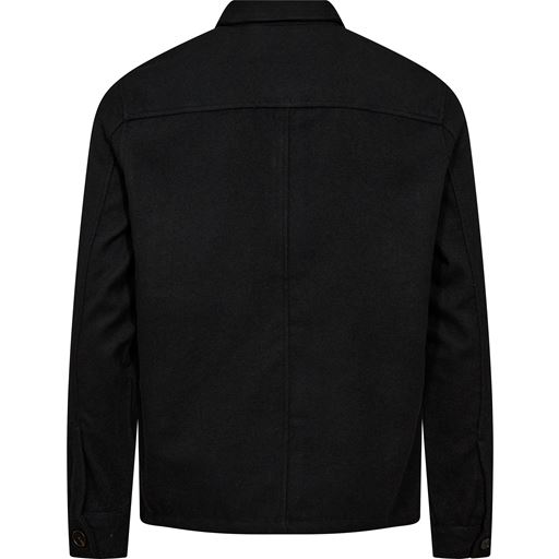 Resteröds Wool Overshirt, Black, XXL
