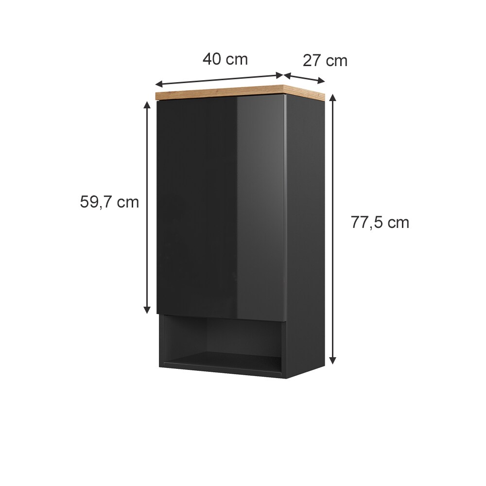 Vicco Hängeschrank Badschrank Badezimmerschrank Eden hängend 1 Tür 4 Fächer