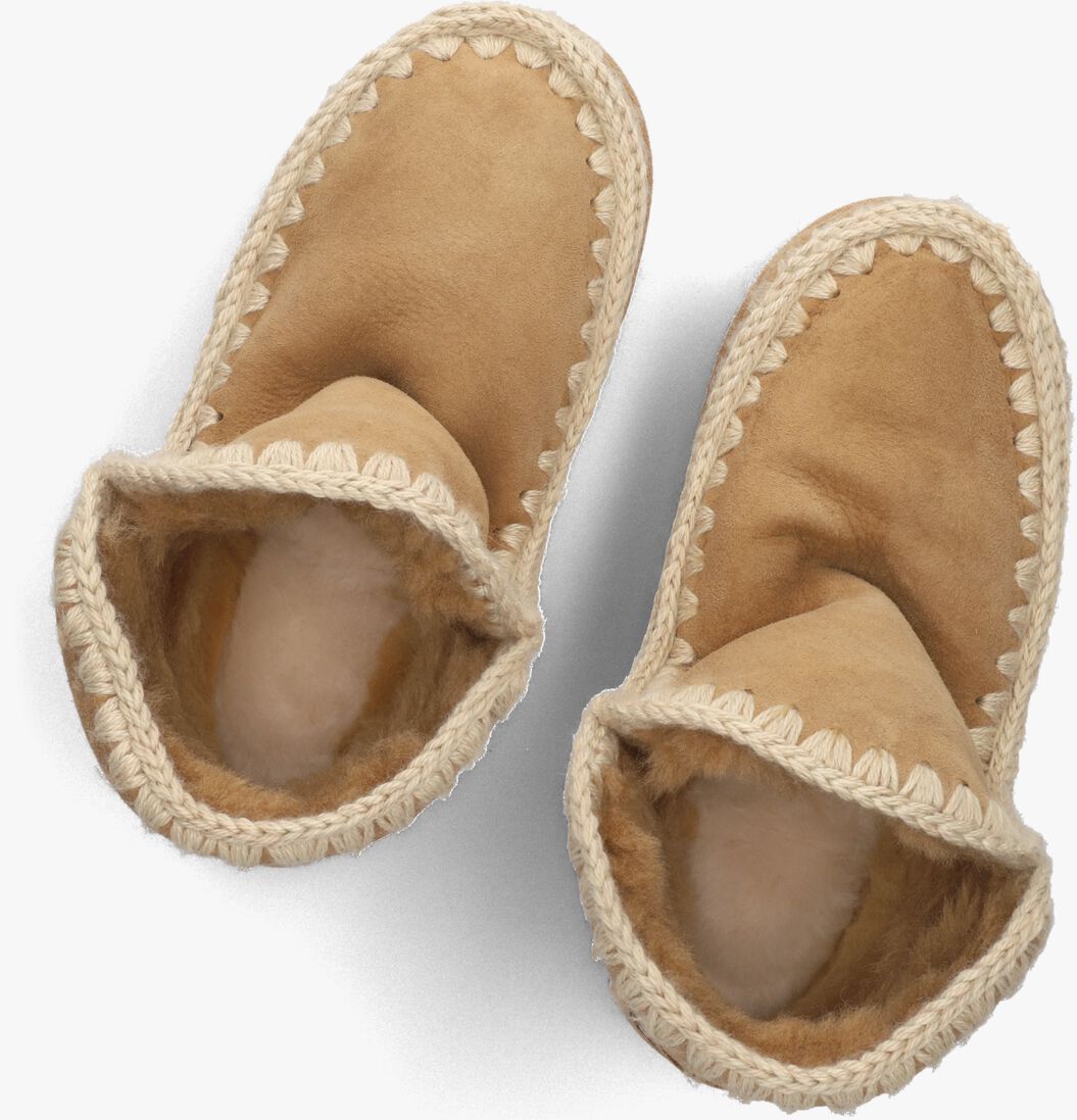 beige mou vachtlaarzen eskimo 18 glitter logo