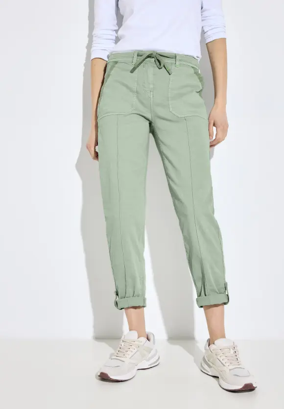 Loose Fit Balloon Hose - dusty salvia green