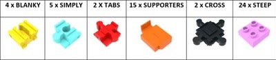 Alpha BoosterZ Track Connectors All Inclusive Medium Byggesett 52 Deler