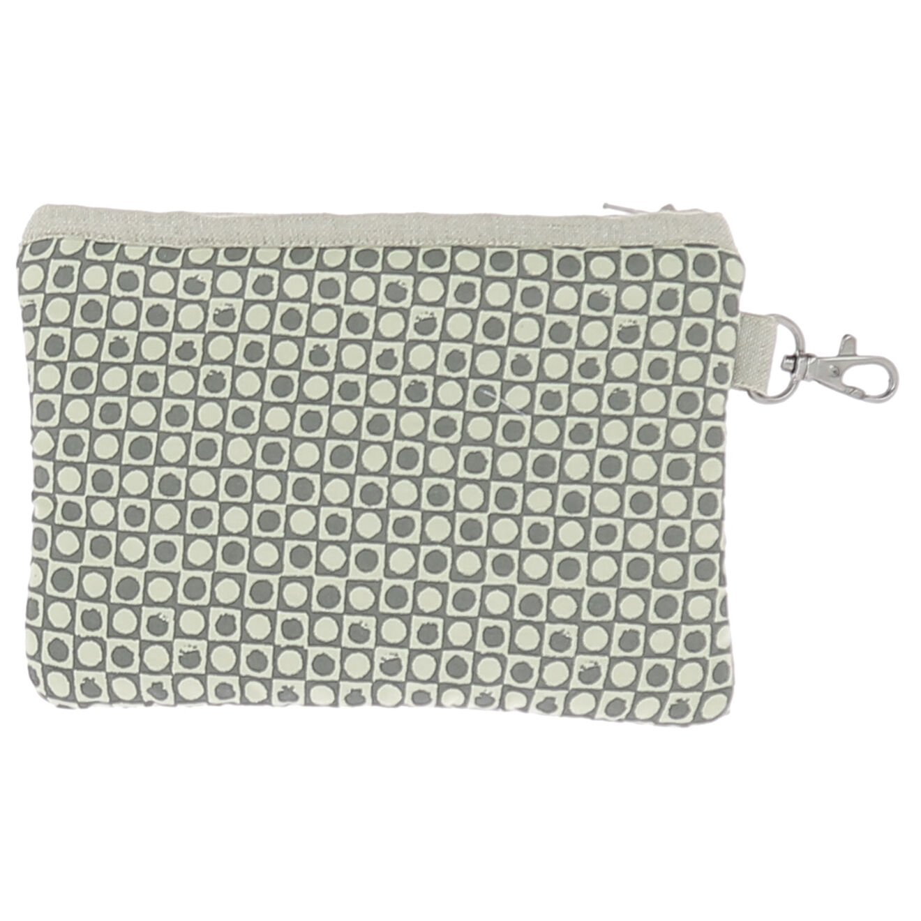 En Fil d'Indienne Trousse plate Soie beige - 20x13 cm