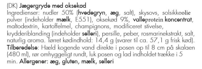 Beef Casserole with Noodles, måltid