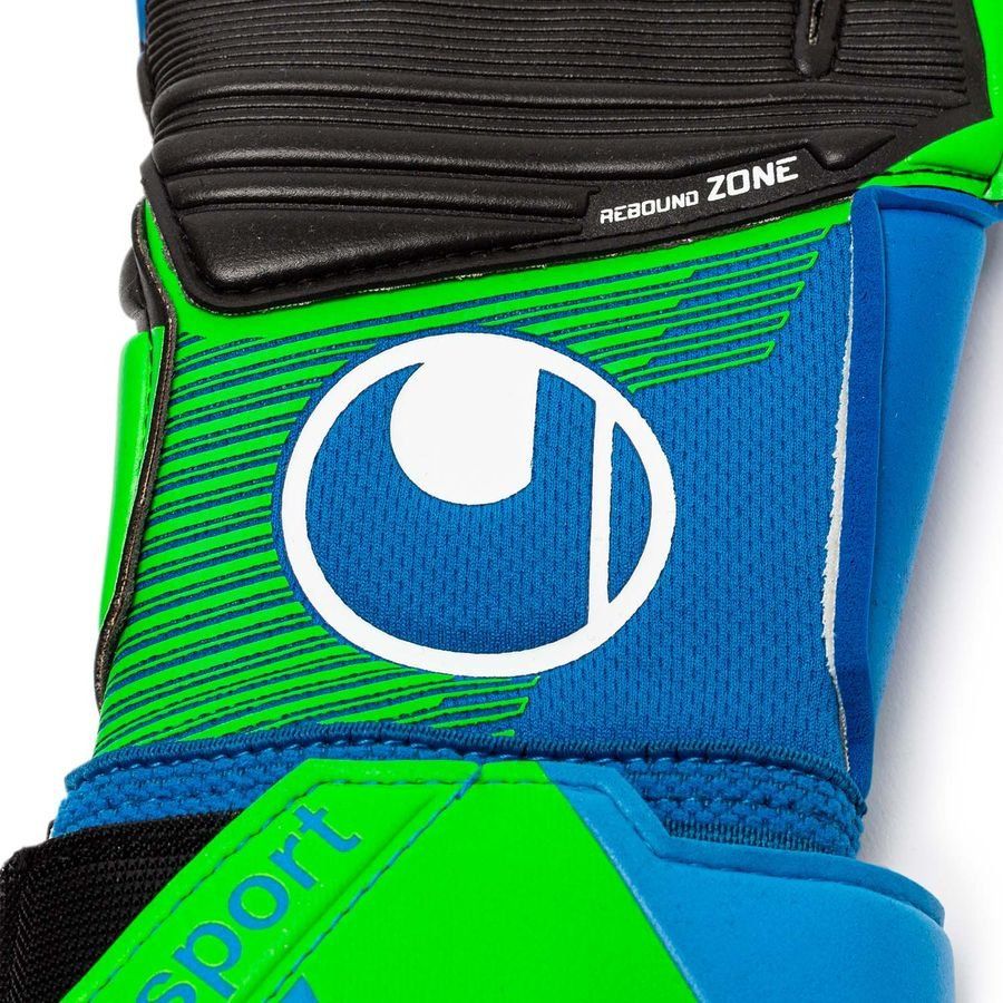 Uhlsport Gants de Gardien Aquasoft - Bleu/Vert/Blanc