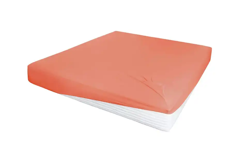 Jersey-Elastan Boxspringlaken Orange 150 cm