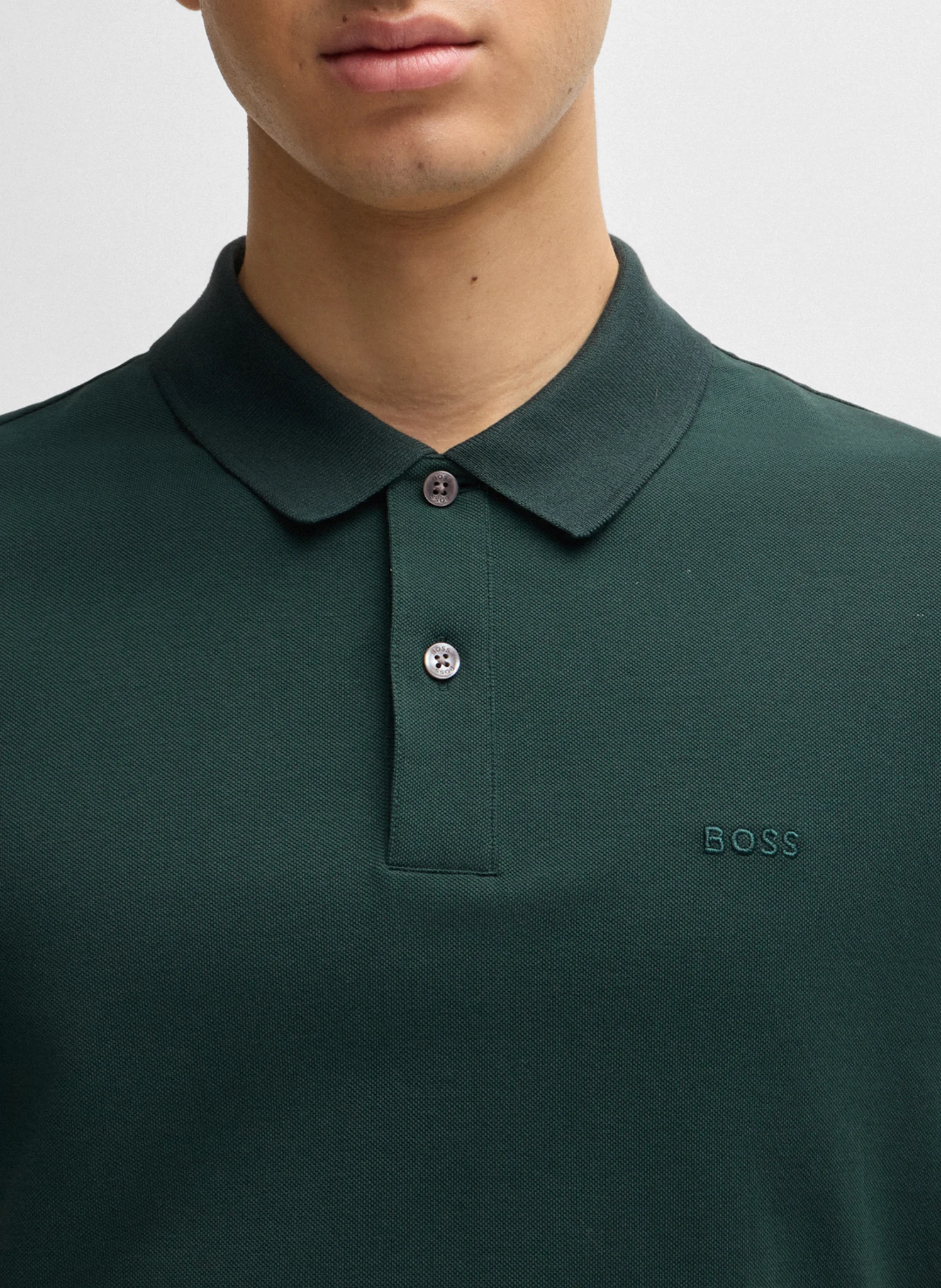 Polo regular-fit en coton bio| Kaki