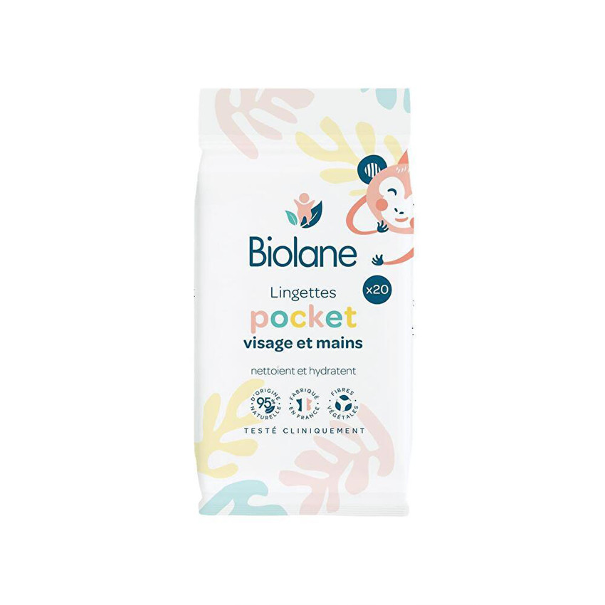 Lingettes pocket visage et mains x20