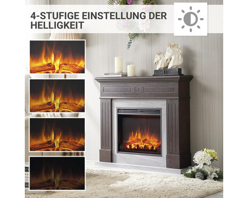 Elektrische haard Balderia Leandros donker eiken 2000 watt incl. afstandsbediening