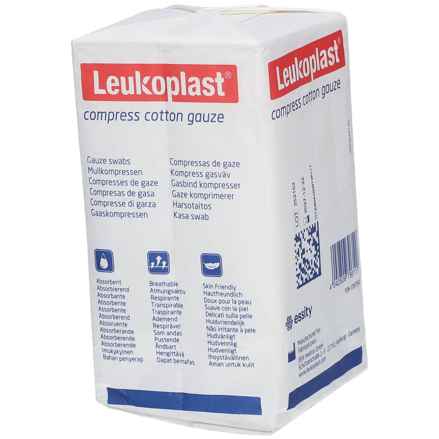 Leukoplast® compress cotton gauze 7,5 x 7,5 cm unsteril