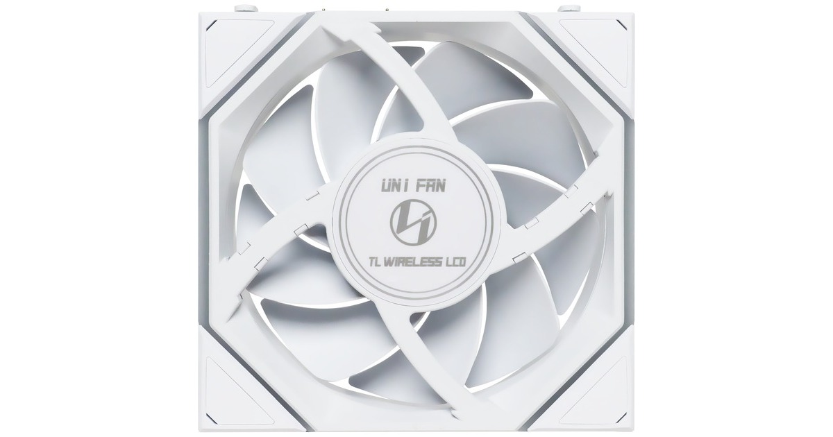 Lian LiUNI FAN TL 120 LCD Wireless RGB case fans  (Wit, 3 stuks, 120 x 124 x 28 mm, PWM, 1x 9-pin USB, incl. controller)