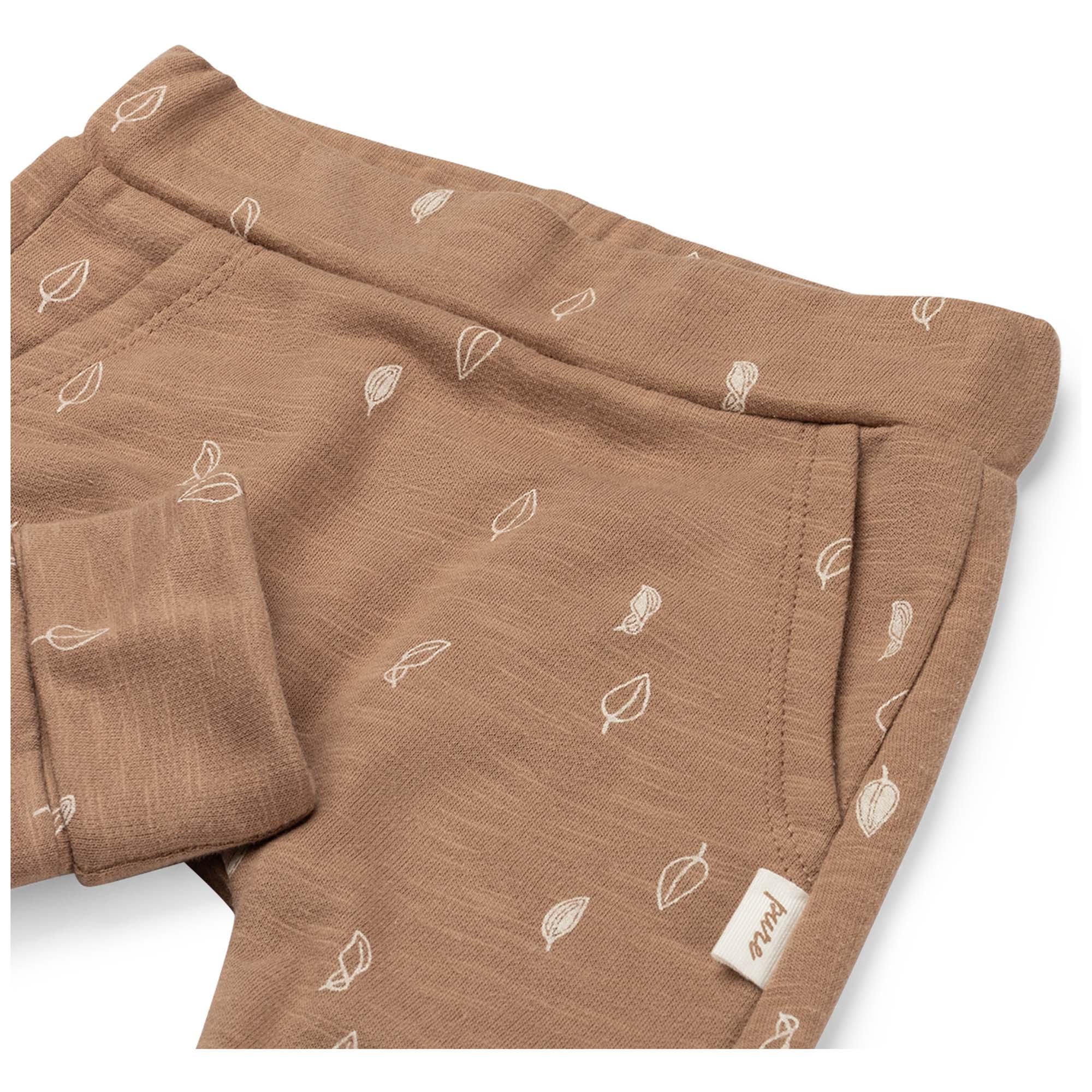 Prénatal newborn broek Pure  bladeren bruin