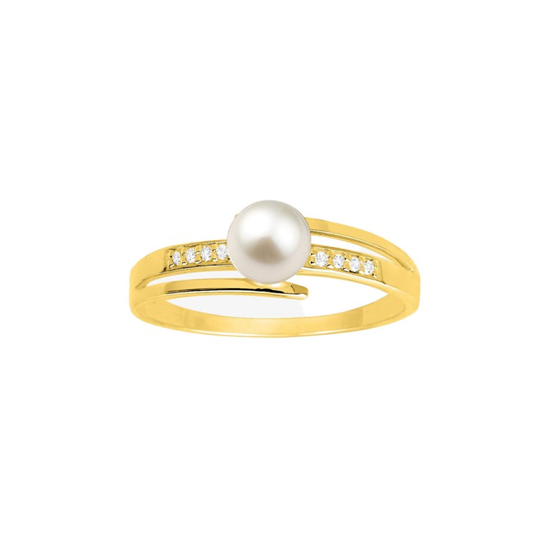 Bague Femme - perle - Or 18 Carats