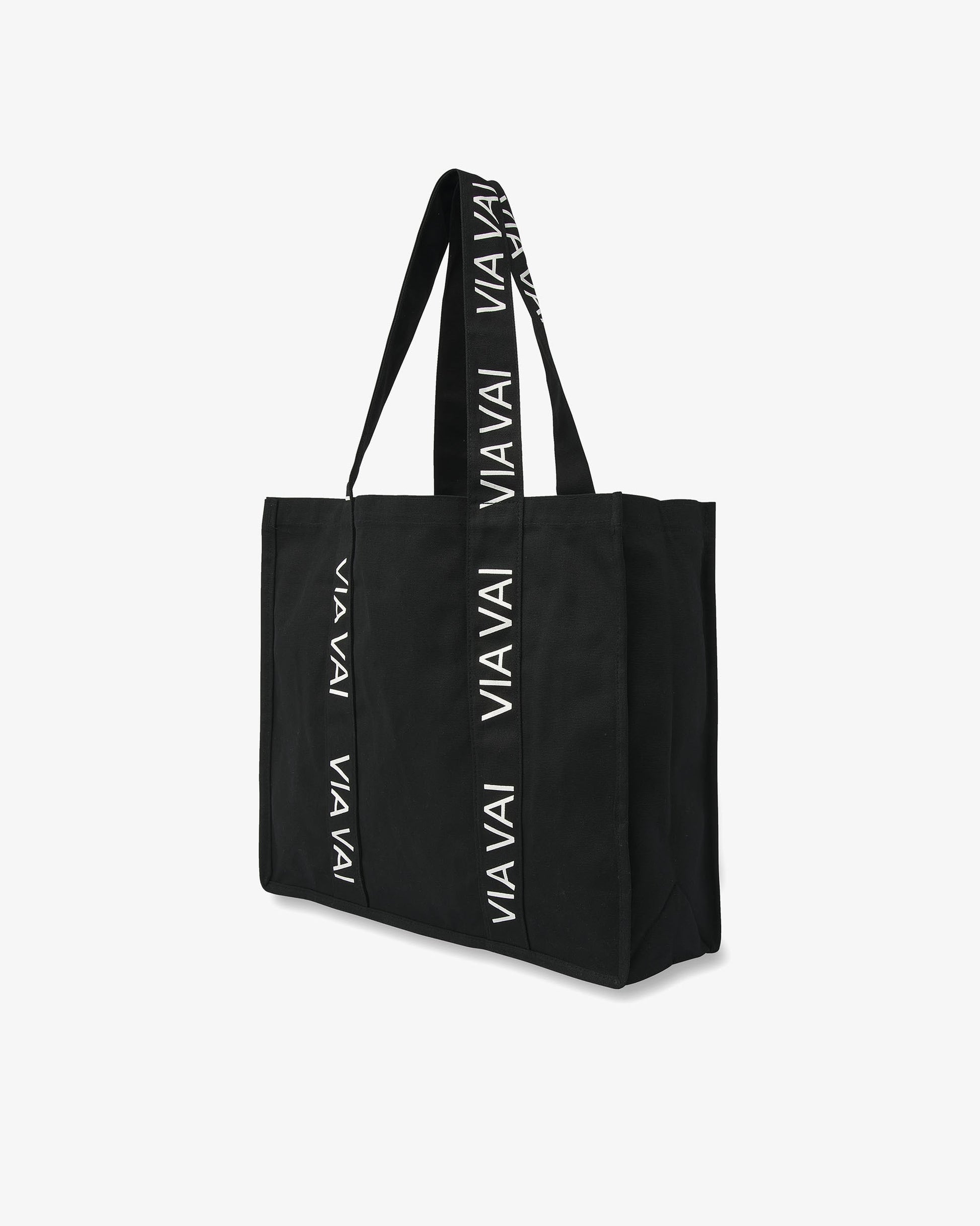 VIA VAI zwarte canvas tas Canvas Bag