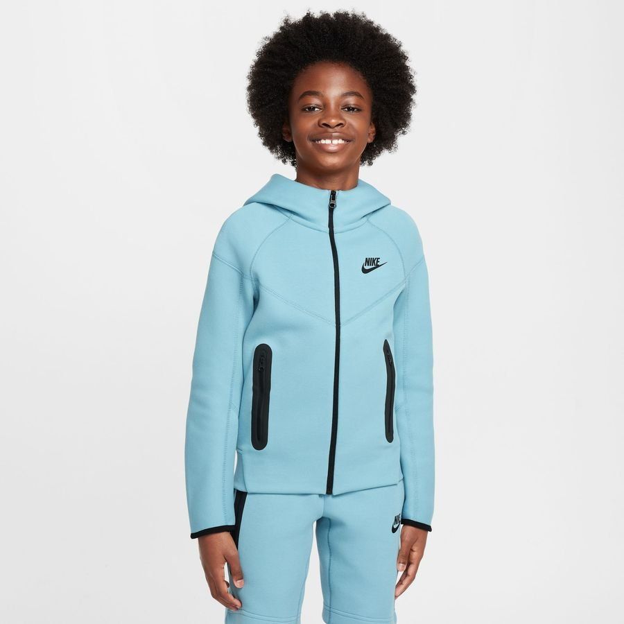 Nike Sweat à Capuche NSW Tech Fleece 24 - Turquoise/Noir Enfant