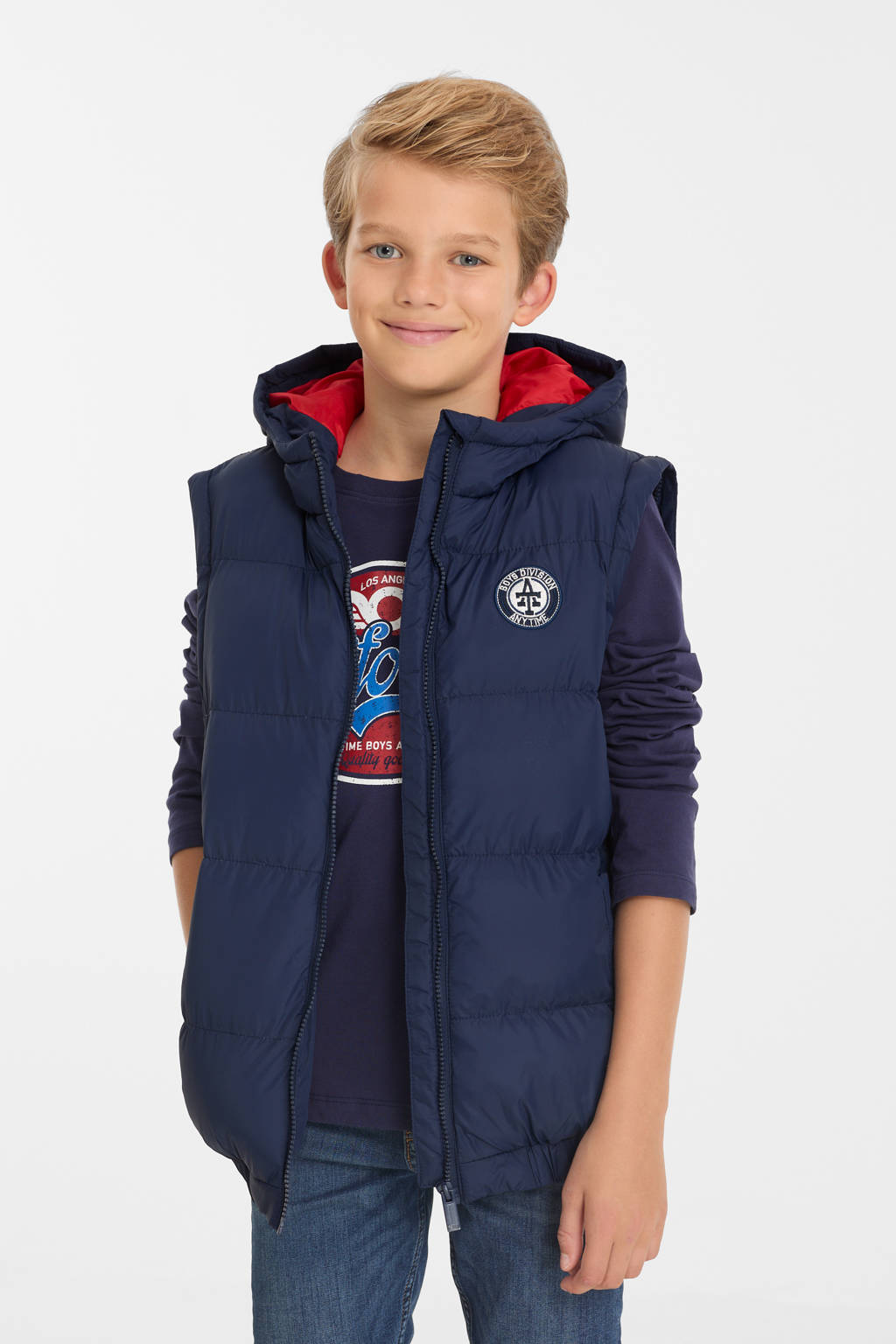 anytime 2 in 1 winterjas donkerblauw