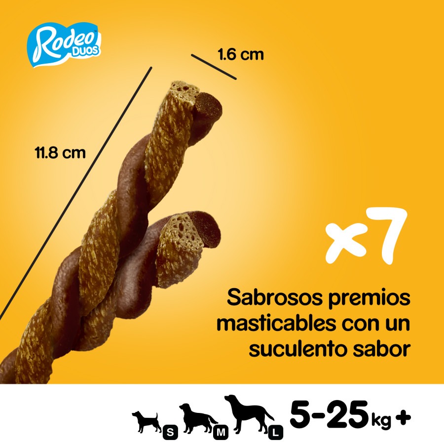 Pedigree Rodeo Duos Petisco de Queijo e Carne para Cães