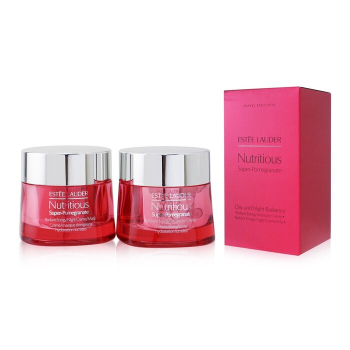 Estee Lauder Nutritious Super-Pomegranate Day & Night Radiance Set: Moisture Creme 50ml  Night Creme/Mask 50ml 2pcs