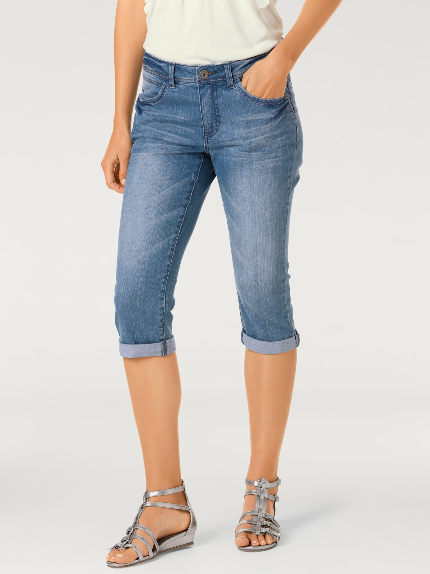 Pantalon effet ventre plat coupe skinny