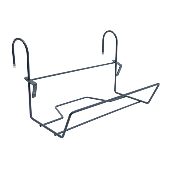 Support jardinière classique en fil (à accrocher), anthracite l. 14 cm