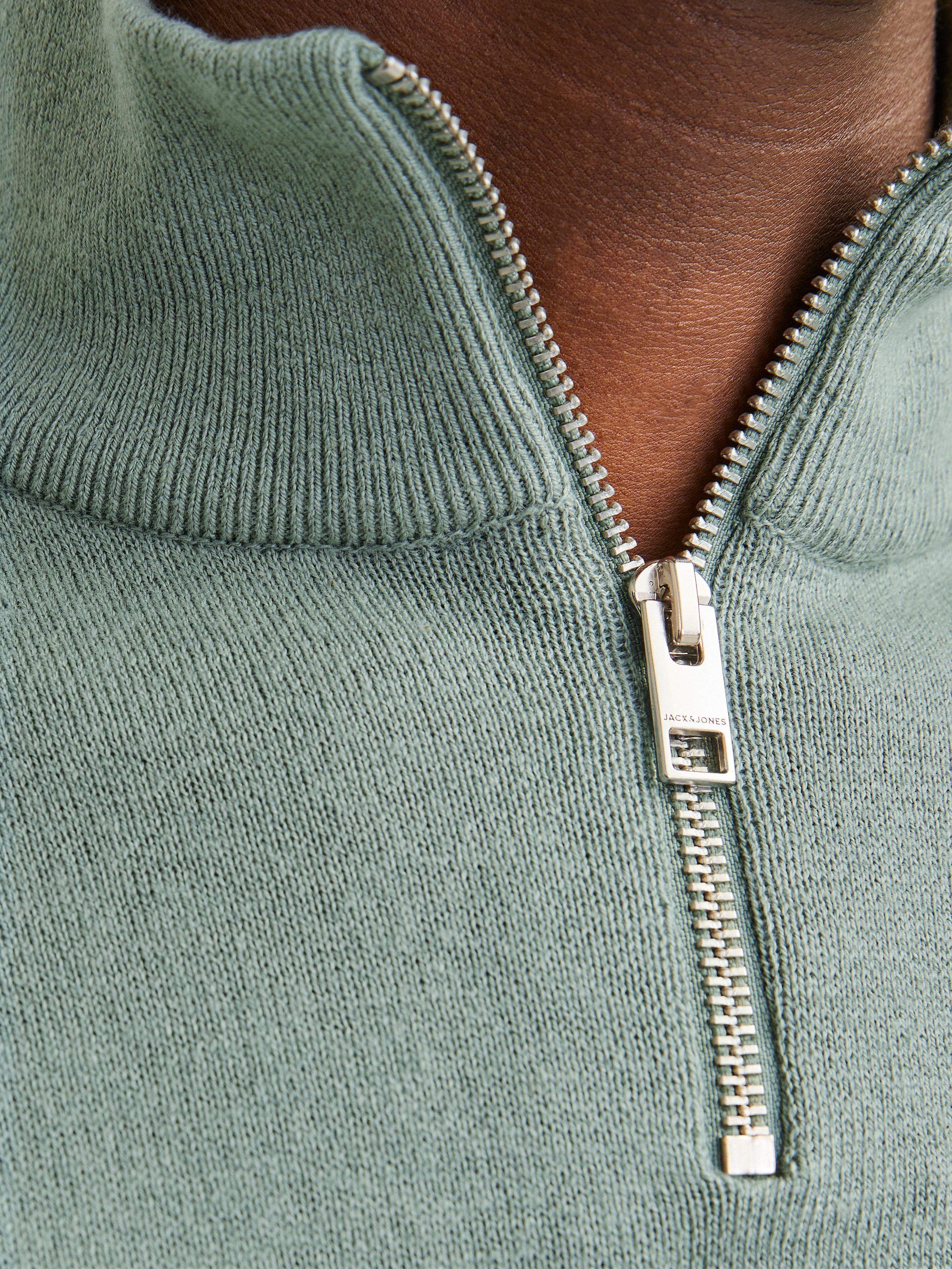 Jack & Jones Troyer »JJEEMIL KNIT HALF ZIP NOOS«, mit Rippbündchen