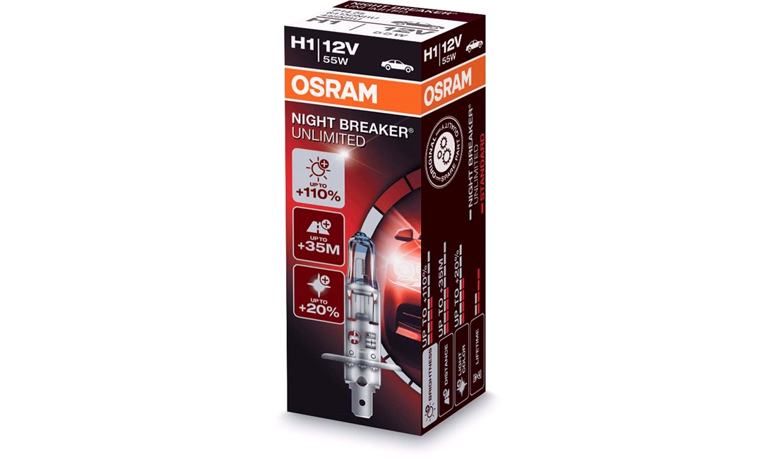 Pære H1 Night Breaker Unlimited - Osram