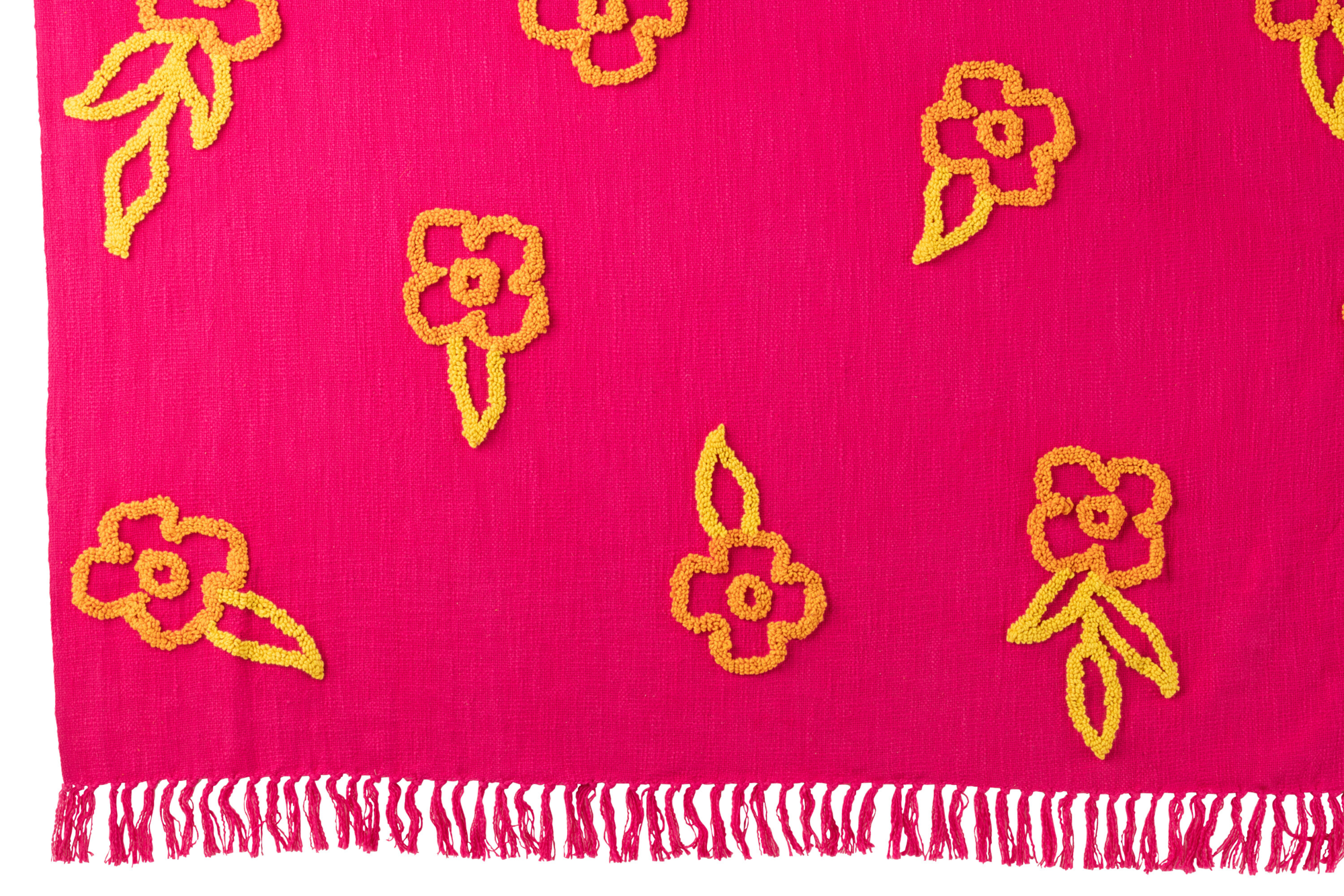 Plaid bloemen Roze Oranje Geel