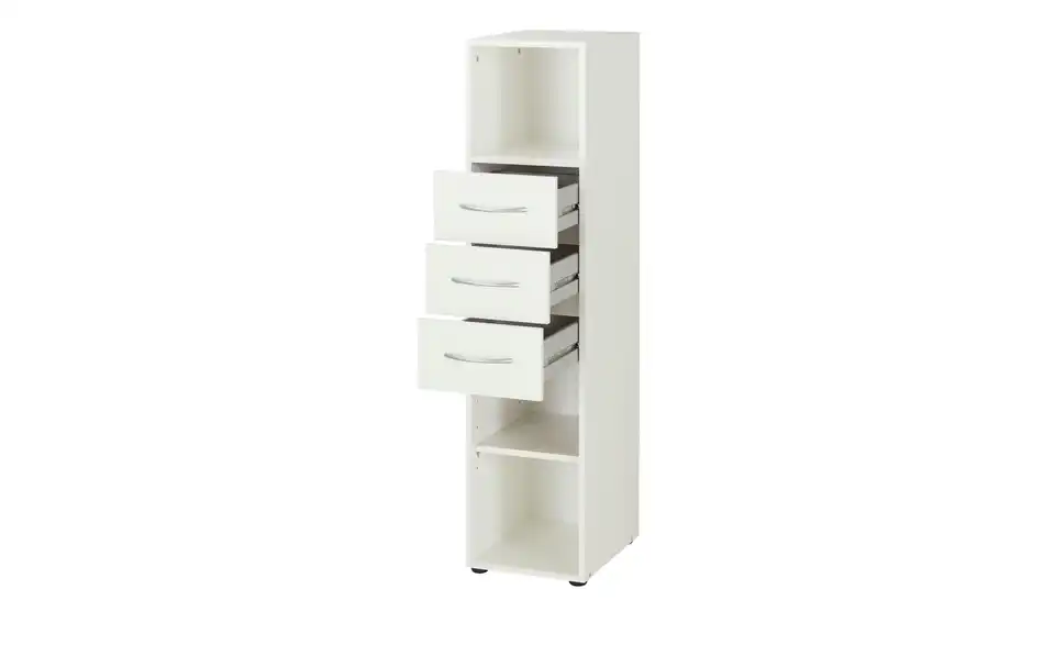 Regal Multischrank-System 30 cm 126 cm Weiß