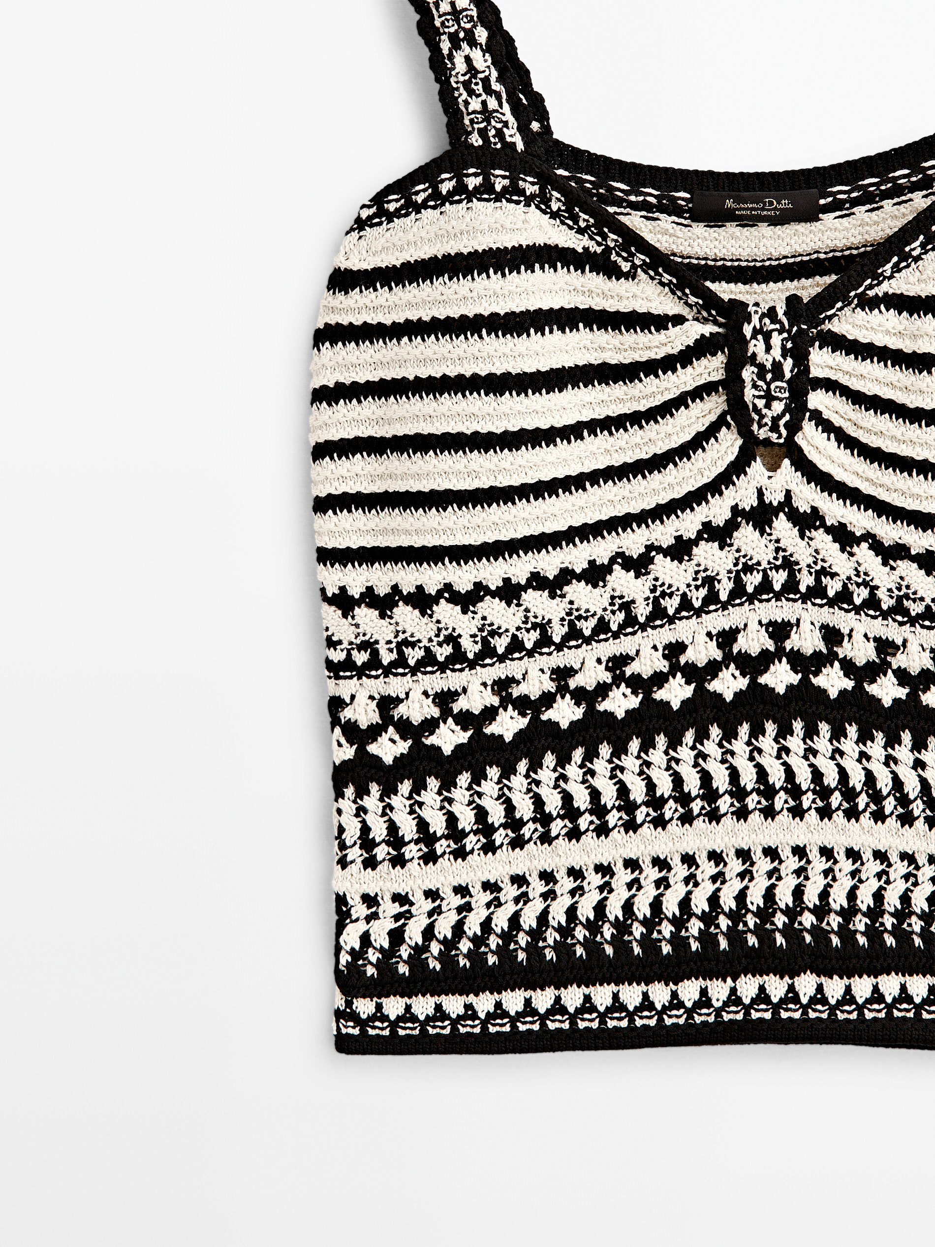 Top com ponto jacquard - RAW