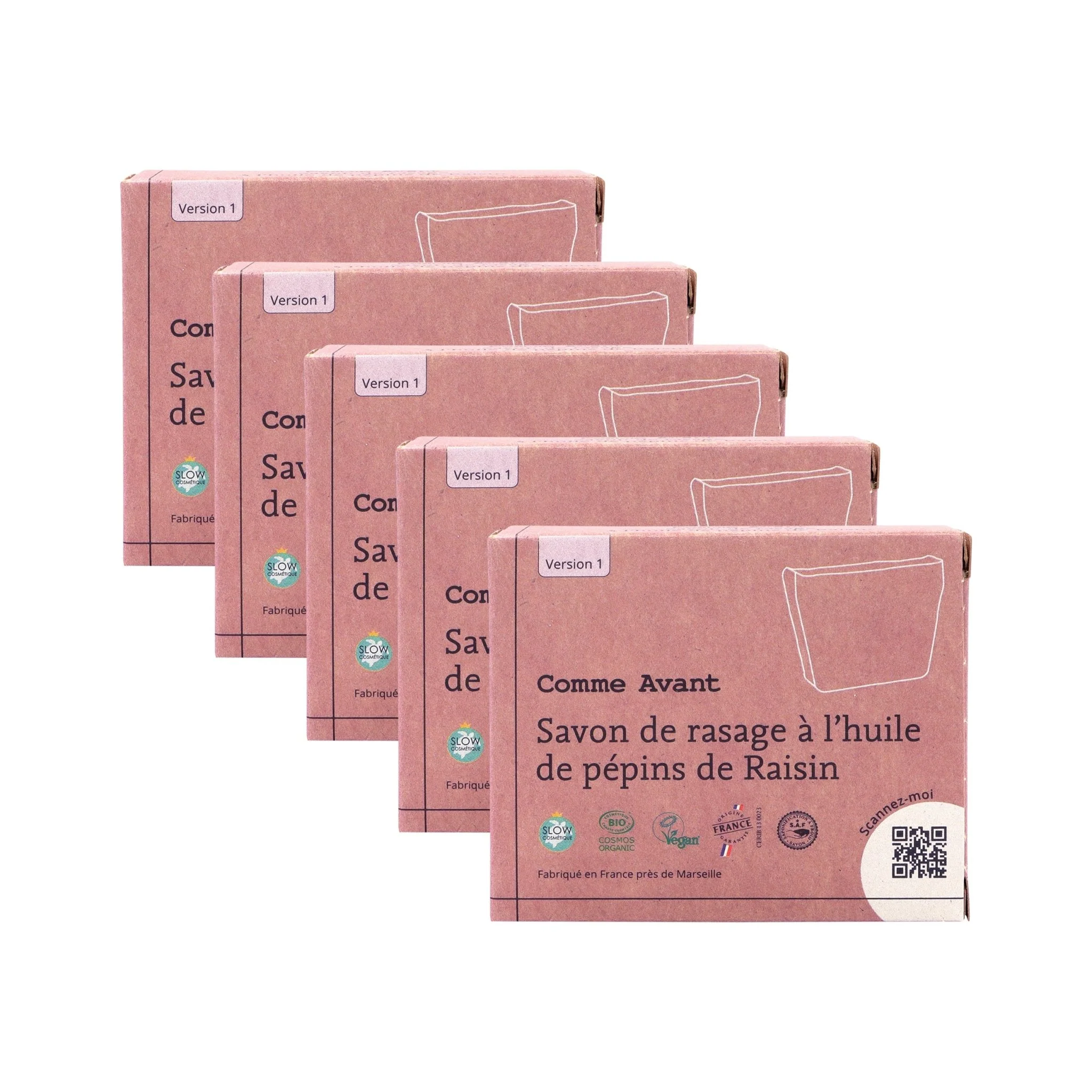 Savon de rasage à l'huile de pépins de raisin - Version 1 - 1 savon - 100g / Sans / Sans