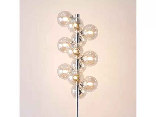 Lampadaire moderne à sphères en verre ambré - Ambrosia