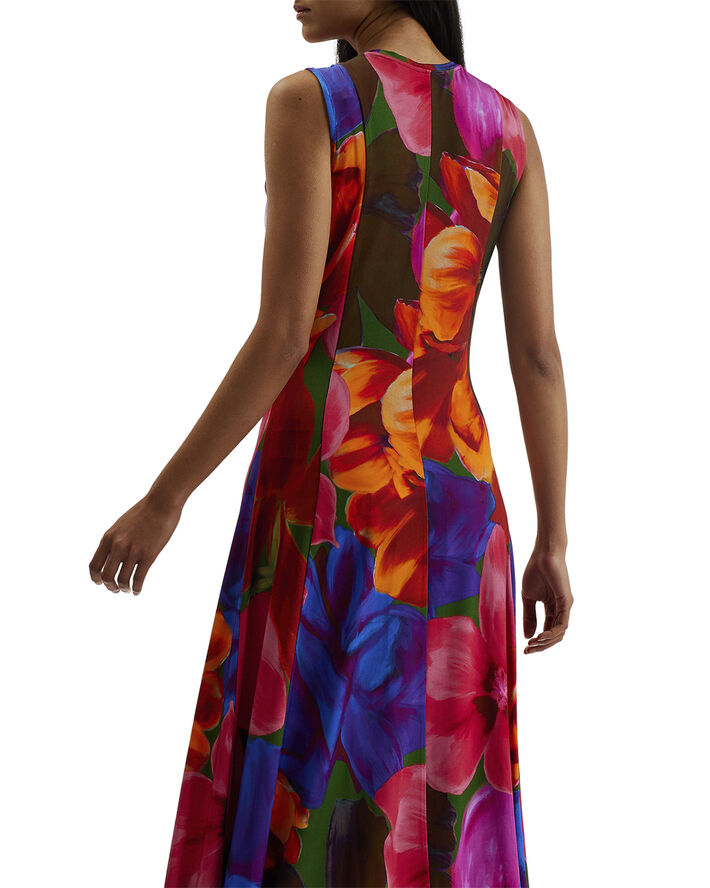 Ted Baker BRYNEYY Slinky Jersey Printed Racer Multicol