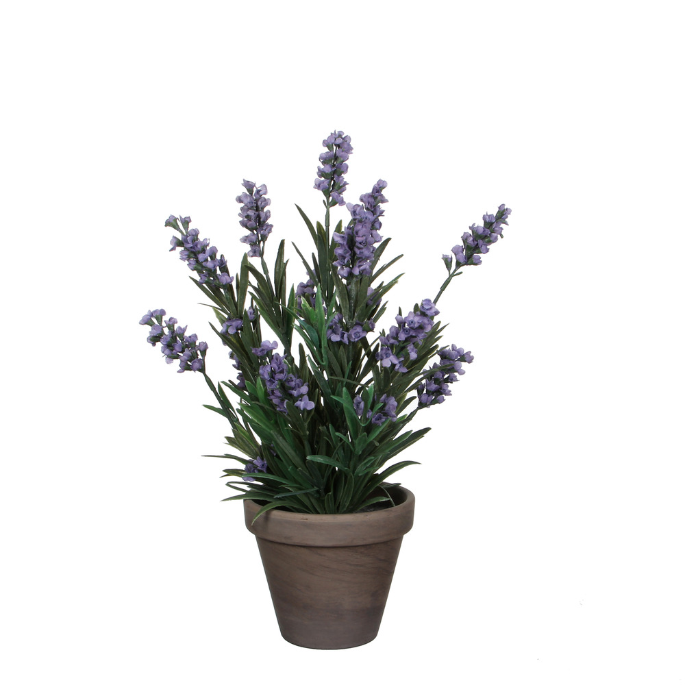 Mica decorations - lavande artificielle bleu en pot h33