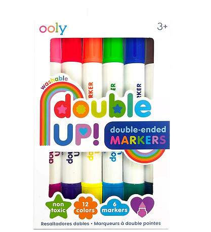 Ooly Dobbeltsidede Tuscher - DouBlå Up! - 6 stk