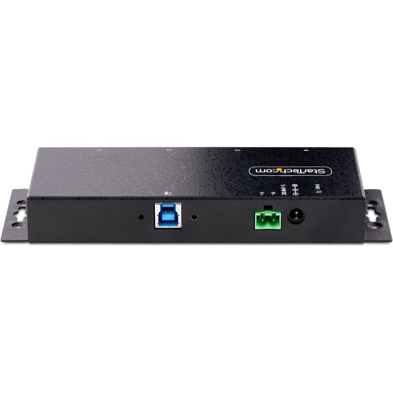 StarTech.com Hub USB 3.0 5Gbps à 4 Ports Industriel - Hub USB pour PC Portable avec Protection contre les Surtensions - Splitter USB 3.0 Montable sur Mur - Station de Charge USB à Verrouillage, Gros Calibre