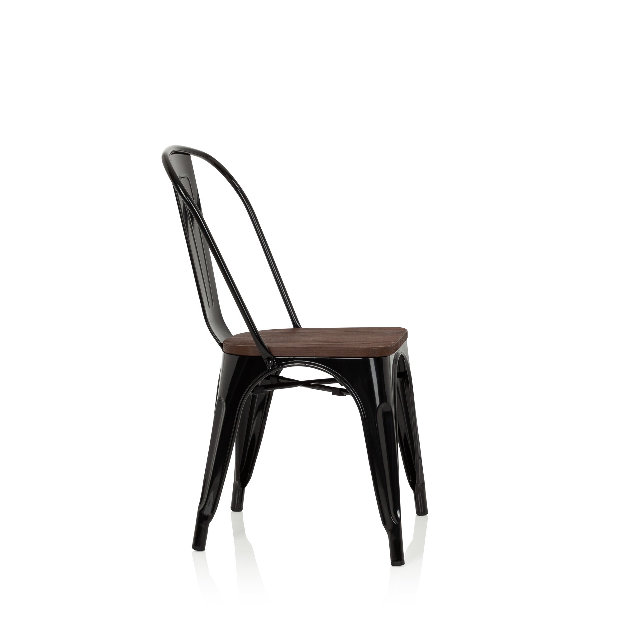 Bistrostuhl VANTAGGIO COMFORT W Stahl / Ulmenholz ohne Armlehnen hjh OFFICE
