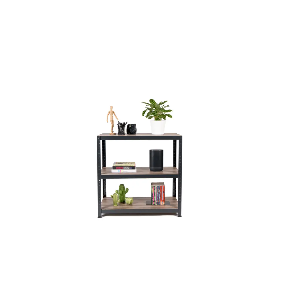 Avasco Stellingkast - Zwart - Opbergrek laag metaal - 88x90x45
