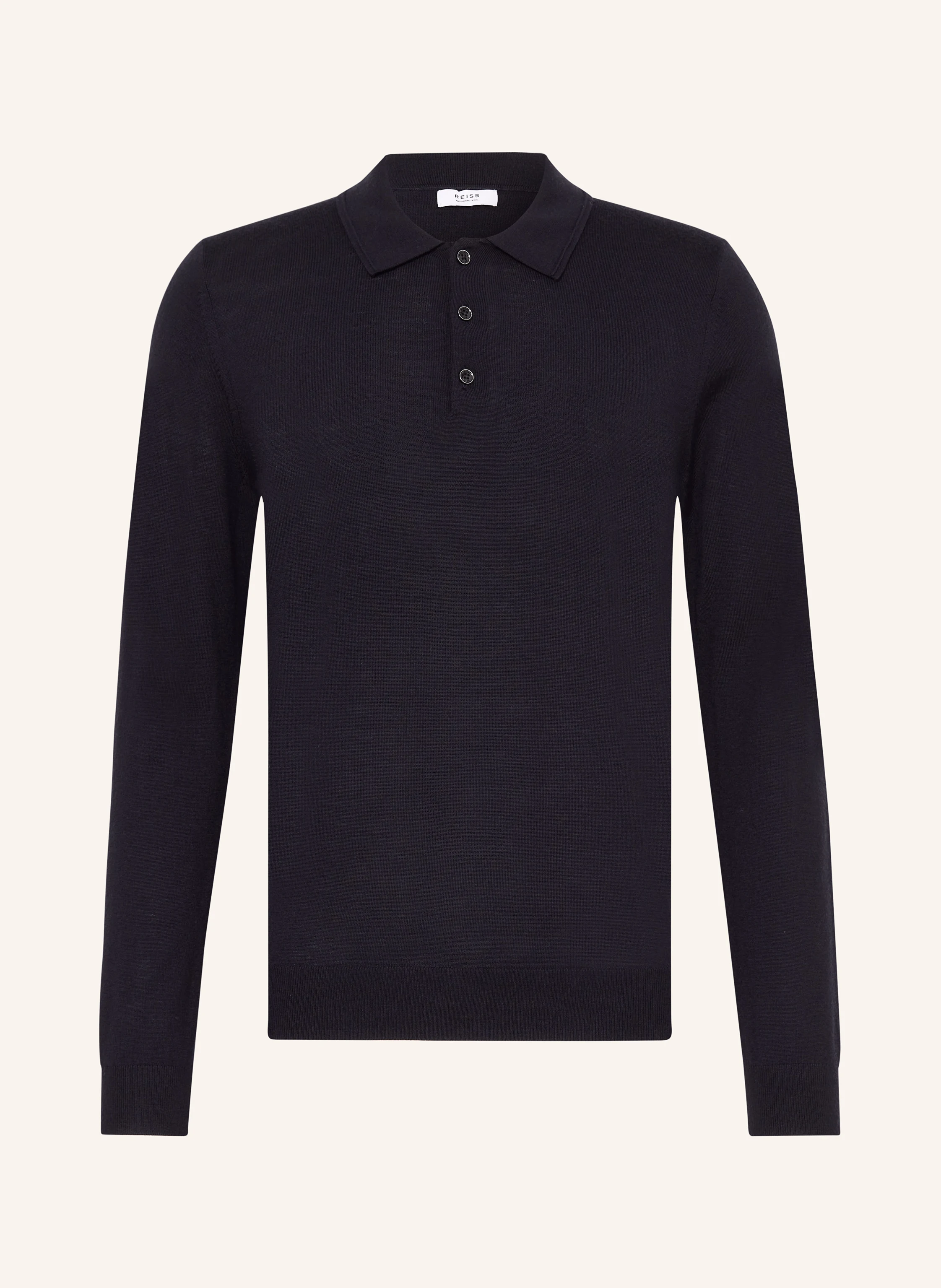 REISS Strick-Poloshirt TRAFFORD aus Merinowolle