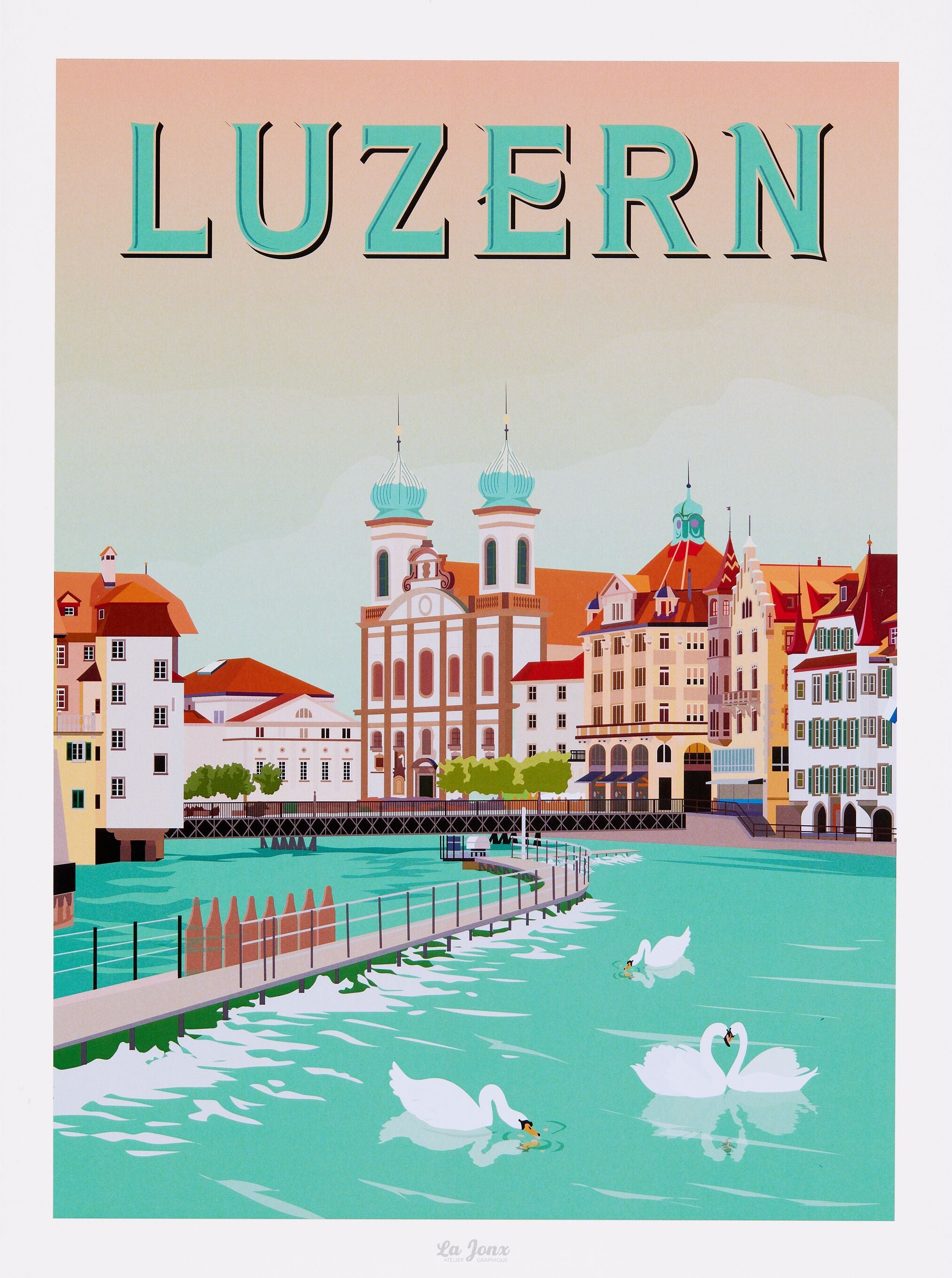 La Jonx LUZERN Poster - B: 30.0 cm x T: 0.1 cm x H: 40.0 cm