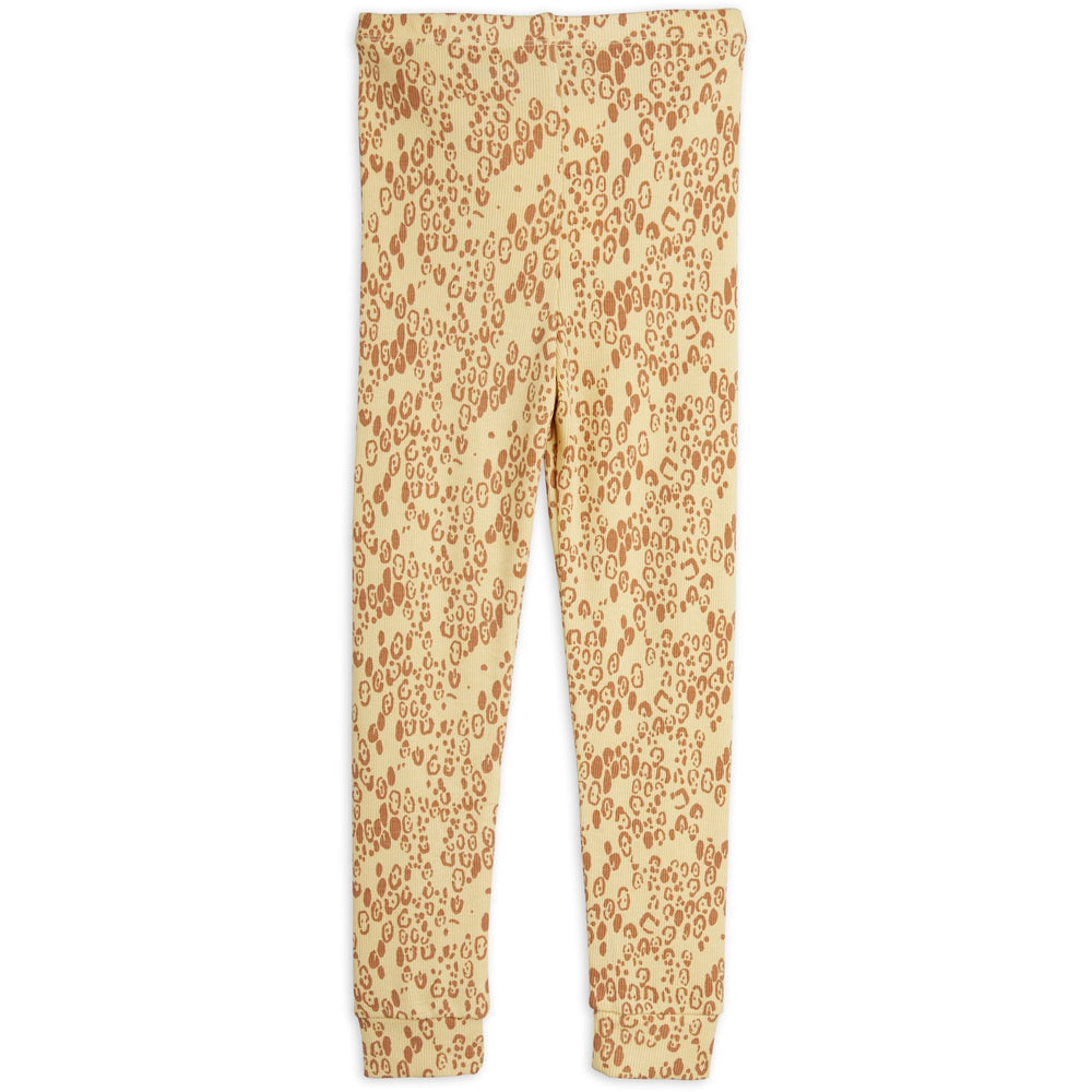 Køb Mini Rodini Beige Mini Leopard AOP Leggings