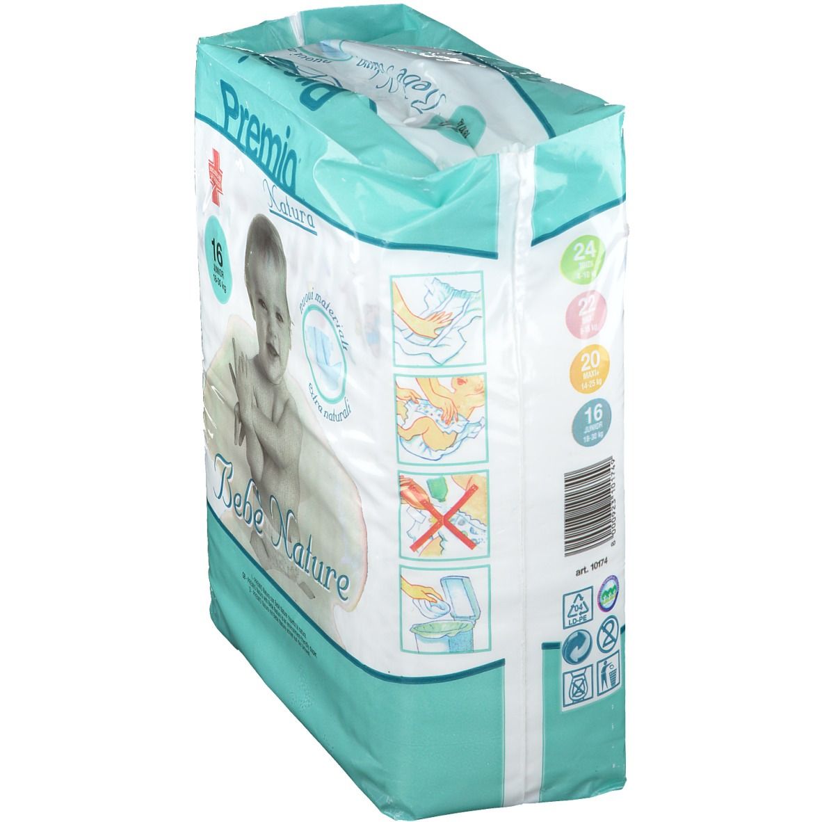 Premio® Natura Windeln 16 Junior 18-30 kg