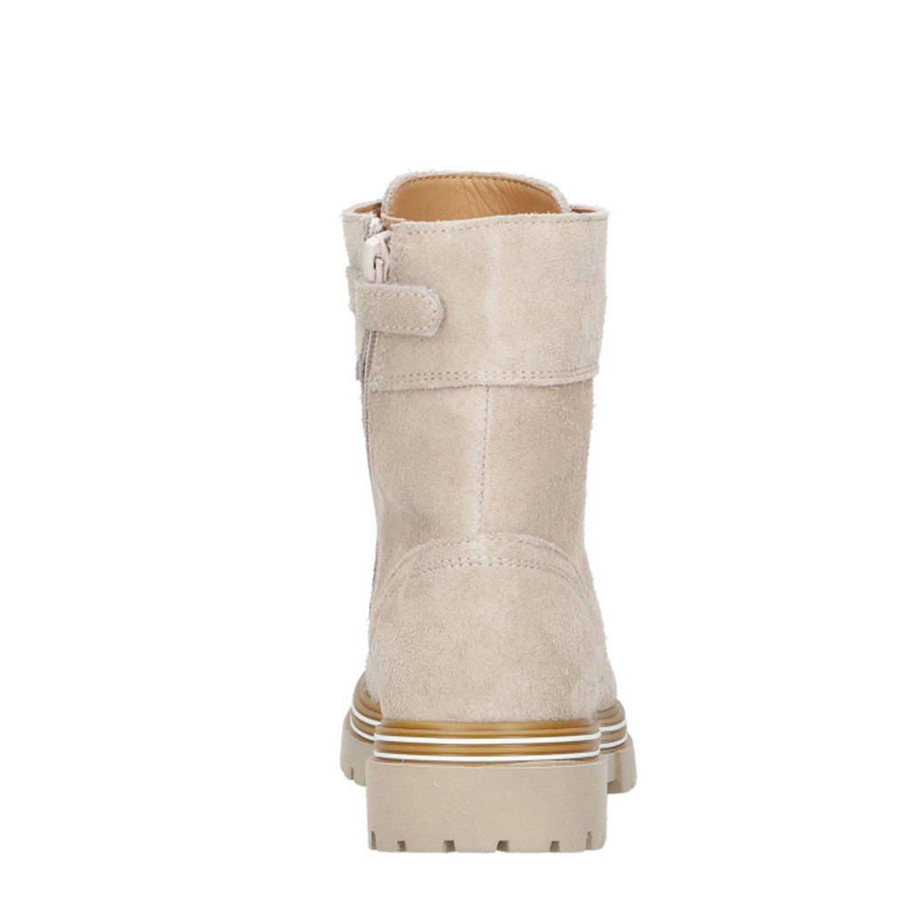 Hip suède veterboots taupe