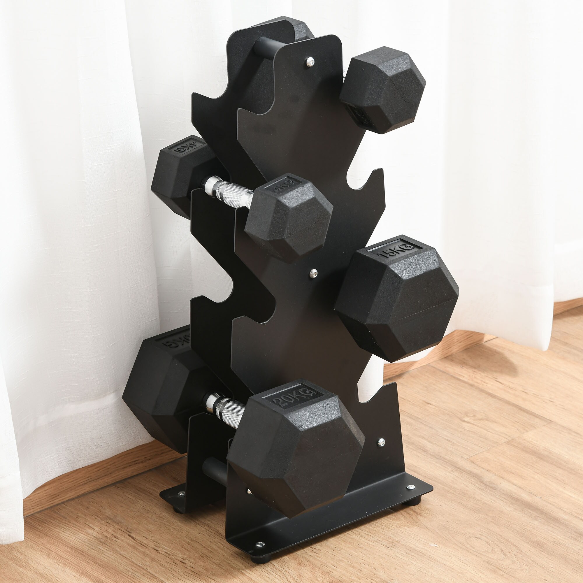 HOMCOM Kurzhantel mit 15 kg schwarz, silber 15,5B x 15,5T x 10,4H cm