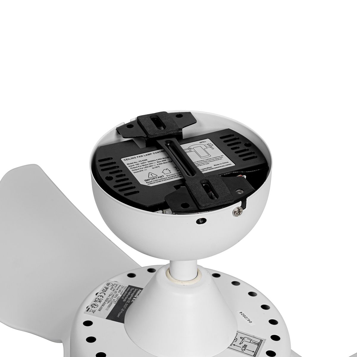 Plafondventilator wit 86.7cm incl. LED dimbaar met afstandsbediening - Yuki
