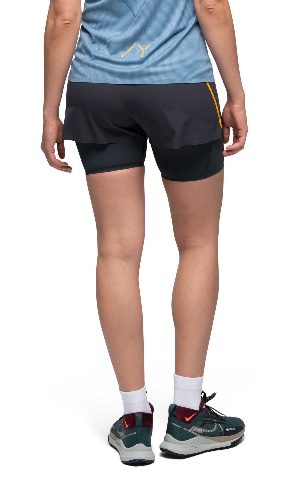 Y LightLine Fast 5'' Shorts Dame Dark Shadow Grey