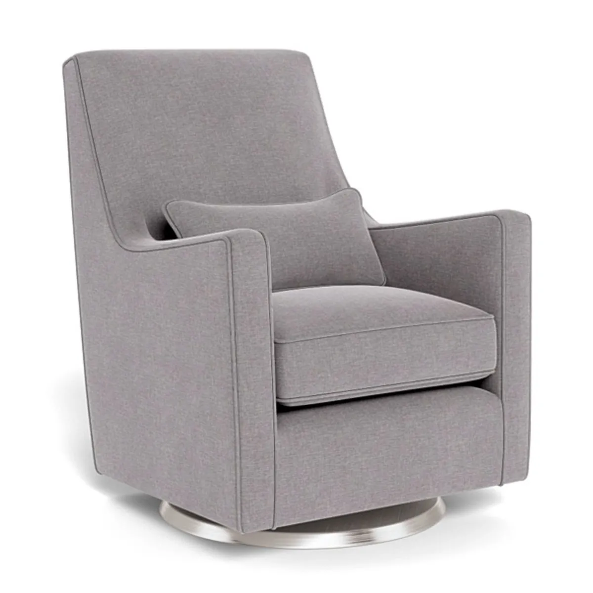 Monte Fauteuil Berçant et Pivotant Luca - Pebble Gris  Argent