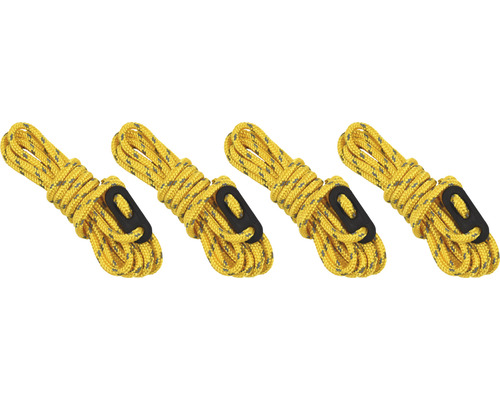 Set van 6 haringen en 4 scheerlijnen, elk 2 m lang, voor zeildoeken