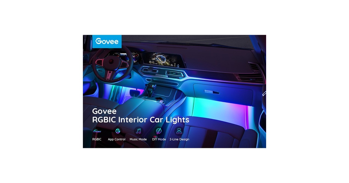 GoveeRGBIC Car LED Strip lights verlichting